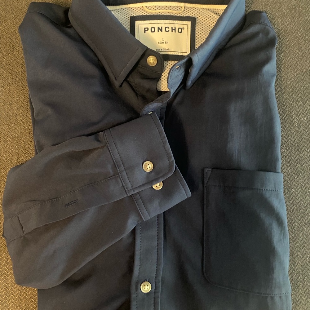 Poncho The Uno Mas - Size Lg - Navy